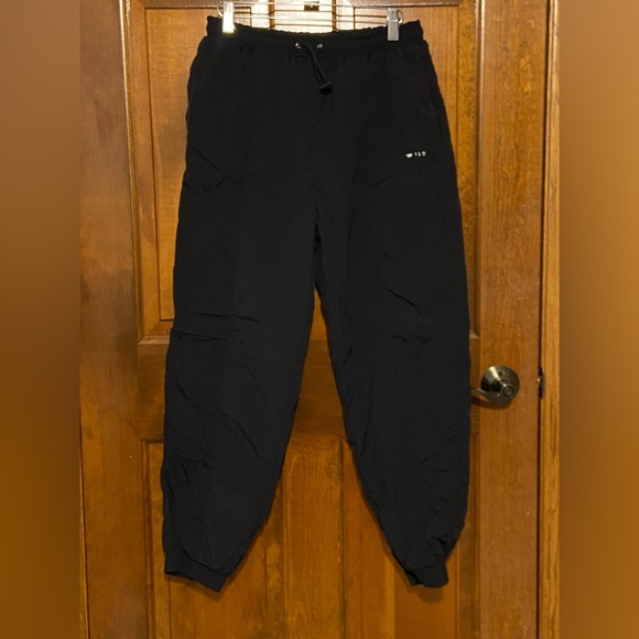 Wilo The Label Parachute Pant Black Nylon Jogger activewear Women's Size Large - Picture 2 of 13